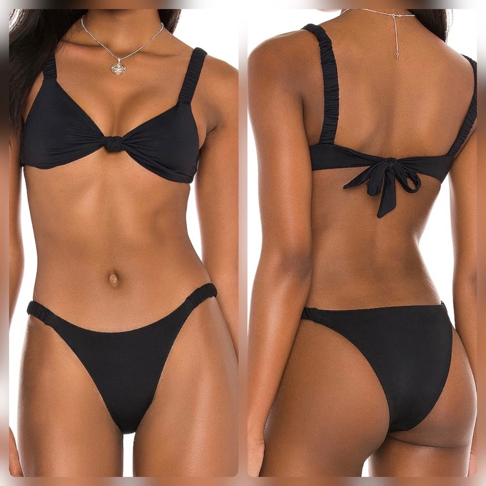 NWT Vitamin A Zuri Bikini Set in Black Size 6/S